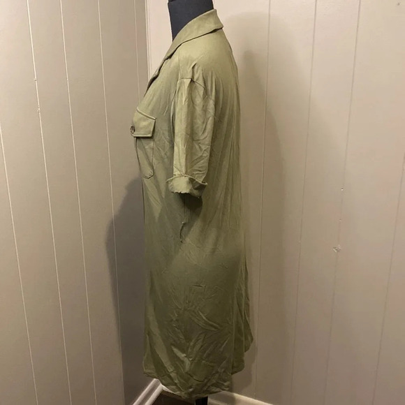 Joie Small green jadallah utility dress short sleeve full bottom/down - Picture 4 of 8